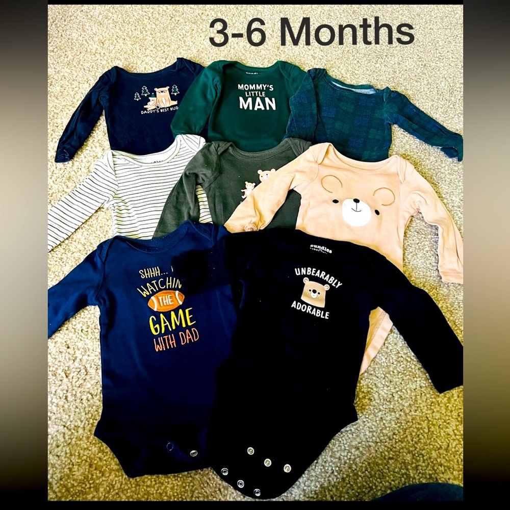 Lot of (34) 0-6 Months Baby Boy Clothing Lot Mixed Styles & Brands